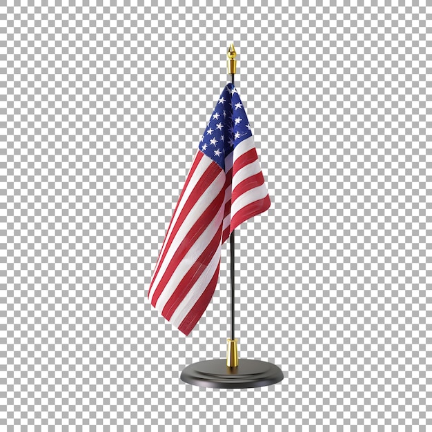 PSD table flag of usa on transparent background ai generated