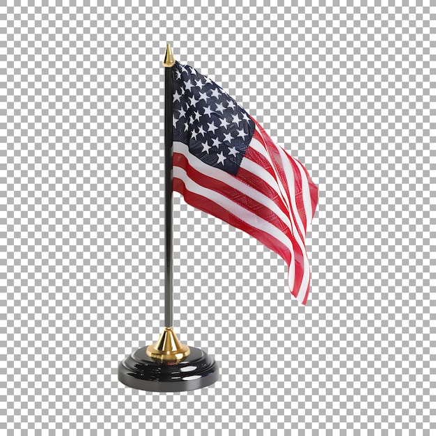 PSD table flag of usa on transparent background ai generated