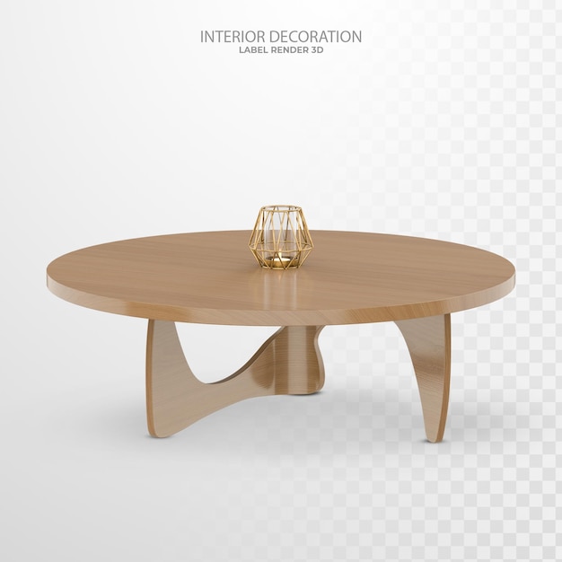 Table and light in 3d rendering