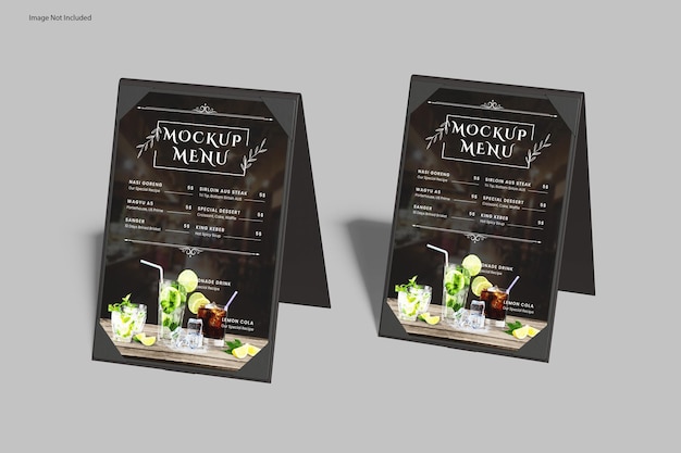 Table Menu Mockup