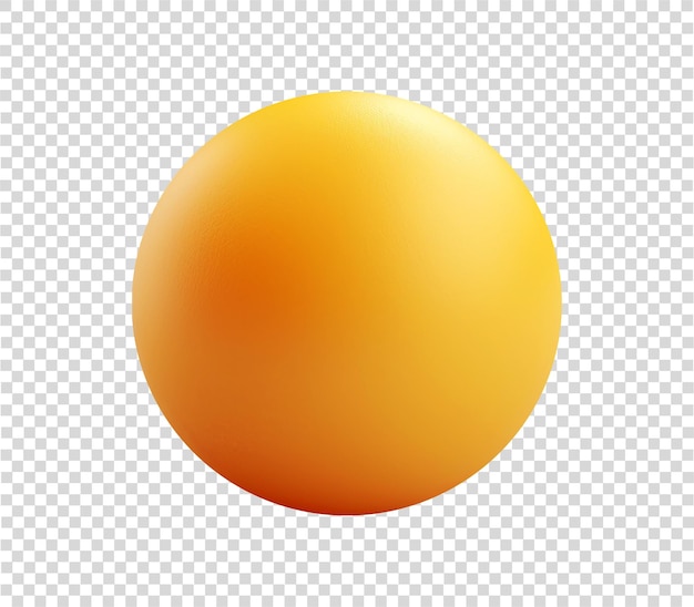 Table tennis ball on transparent background