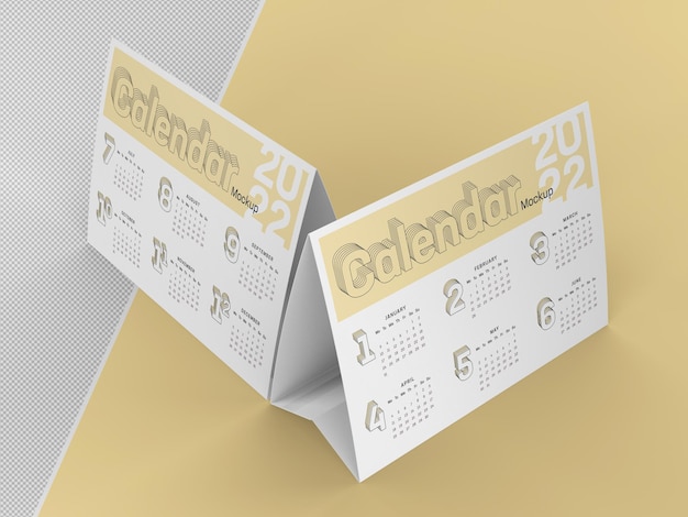 Table Tent Calendar Mockup