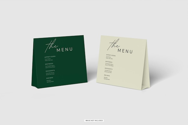 Table tent card mockup