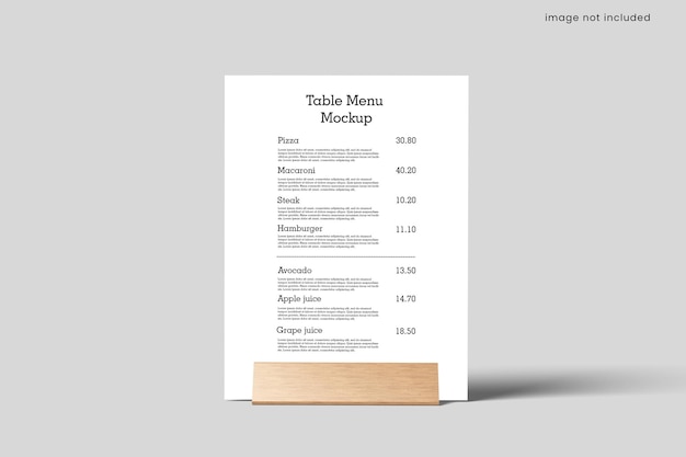 Table Tent Mockup