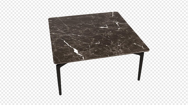 PSD a table with a black top and a white and brown top