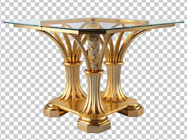 table with high end glass adorned