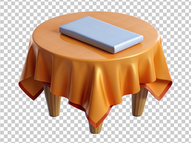 a table with a tablecloth