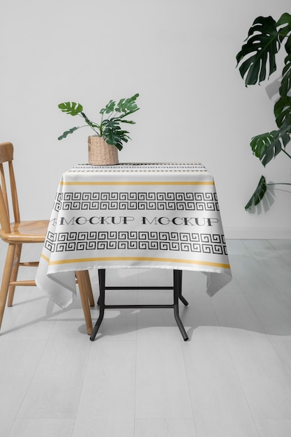 Tablecloth with pattern mock-up design