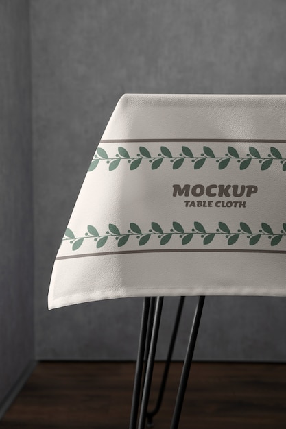 Tablecloth with pattern mock-up design