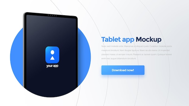 Tablet app Mockup