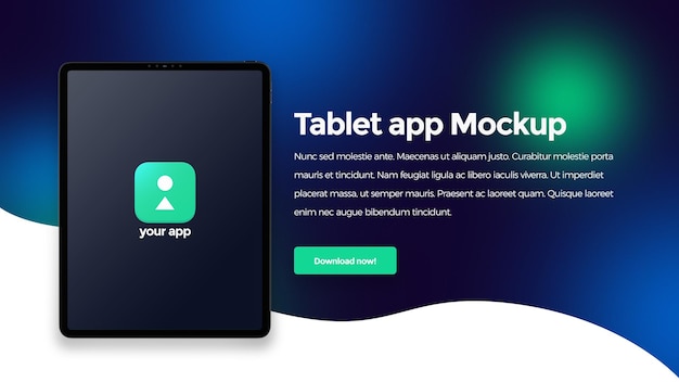 Tablet app Mockup