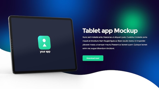 Tablet app Mockup