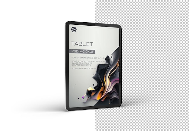 Tablet device isolated on white Mockup