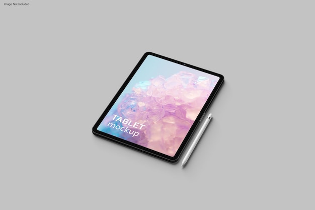 Tablet mockup design in 3d rendering