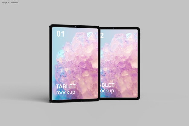 Tablet mockup design in 3d rendering