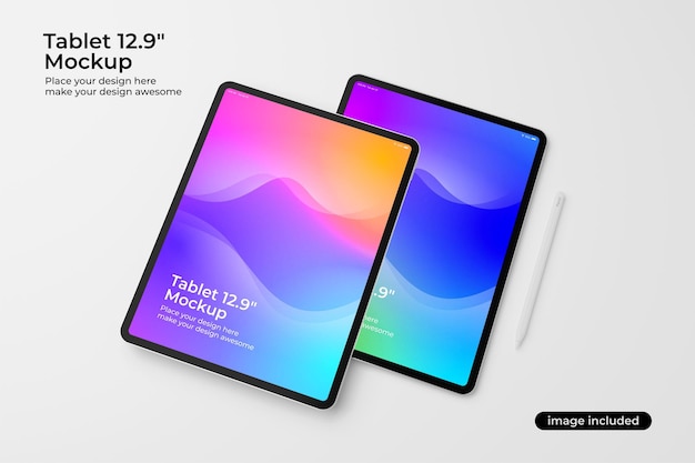 Tablet pro mockup in simple style