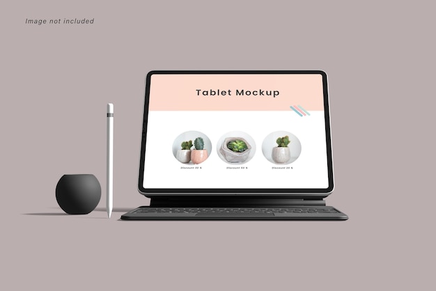 Tablet pro with keyboard mockups