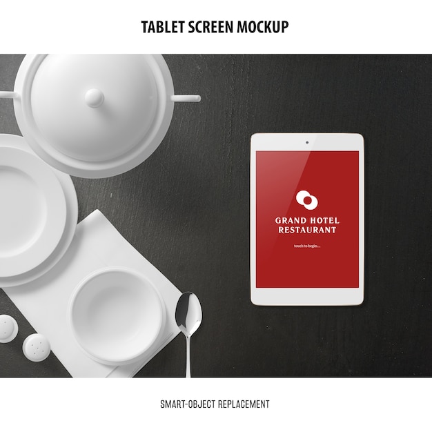 PSD tablet screen mockup