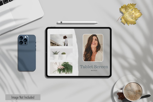 Tablet screen mockup