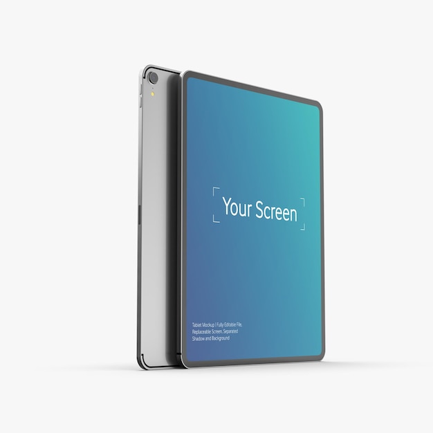 Tablet side view mockup template