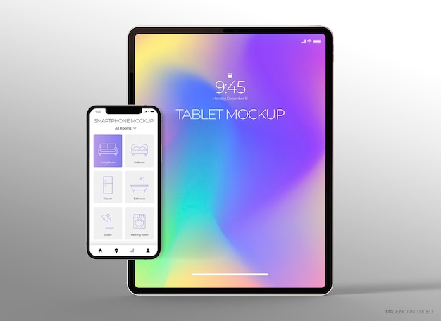 Tablet and smartphone mockup for branding and digital presentations