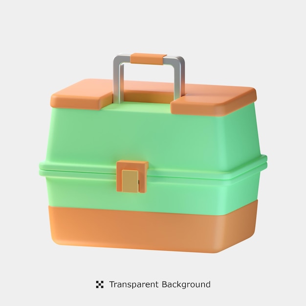 Tackle Box 3d icon illustration