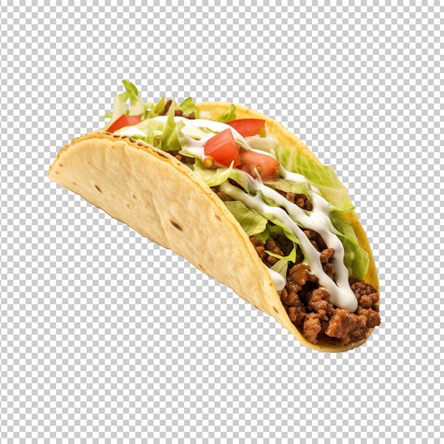 Taco fast food on a transparent background