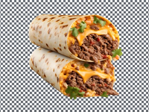 a taco that has the word beef on it