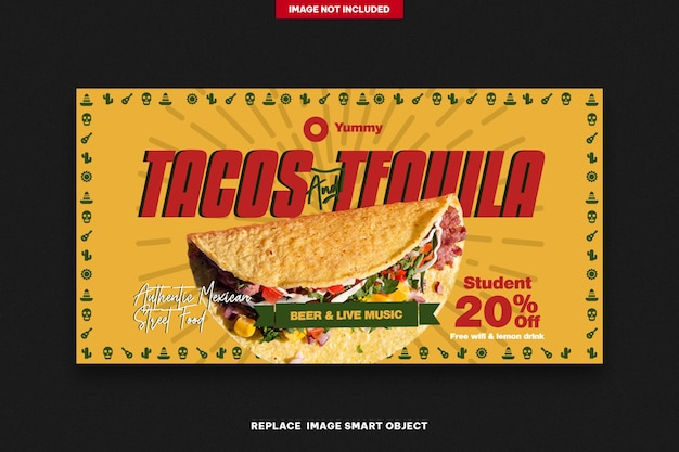 PSD tacos banners fb newsfeed