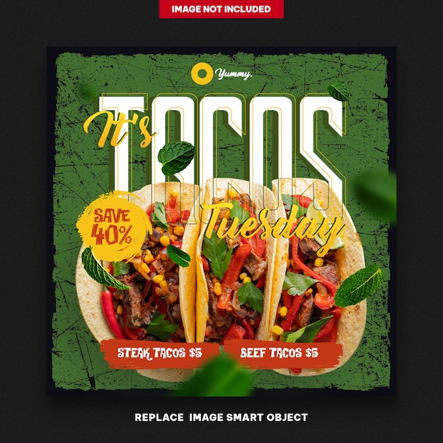 PSD tacos banners post