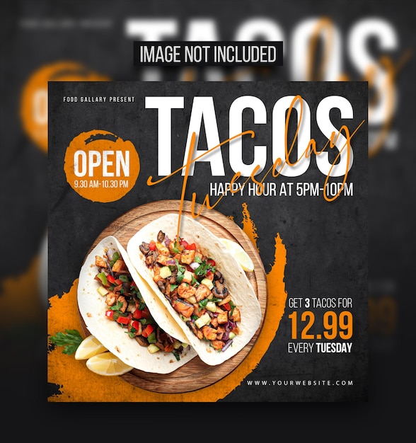 Tacos Tuesday flyer or social media post