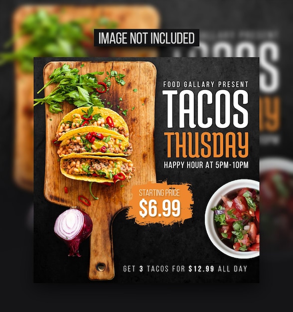 Tacos Tuesday flyer or social media post