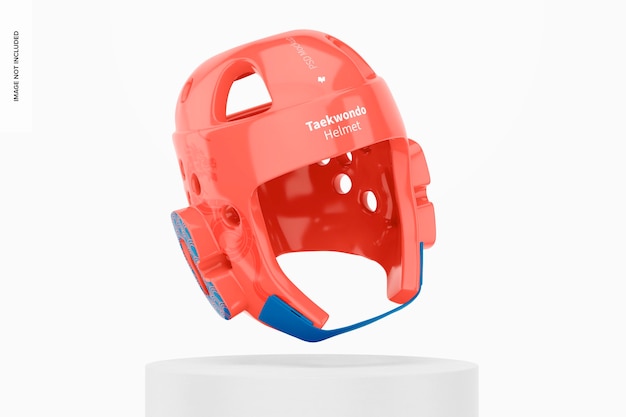 Taekwondo Helmet Mockup, Floating