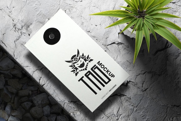 tag logo mockup psd