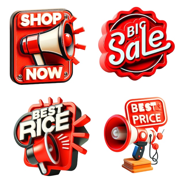 Tags Labels and Sales Promotions In HD And 4K With White Transparent Background