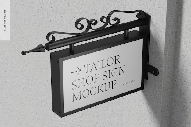 Tailor Shop Sign Mockup, Perspective