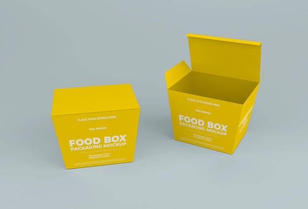 take away chinese food box mockup design