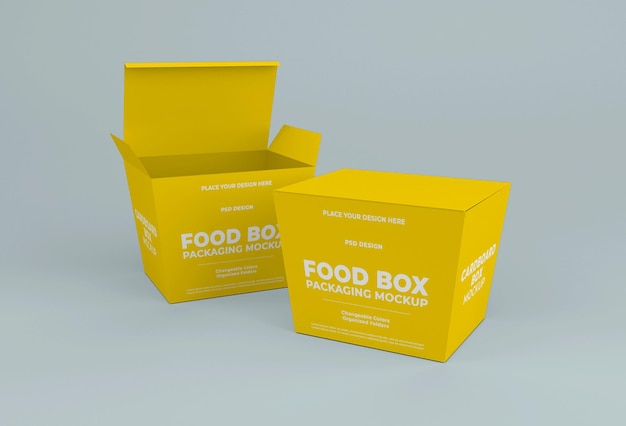 take away chinese food box mockup design