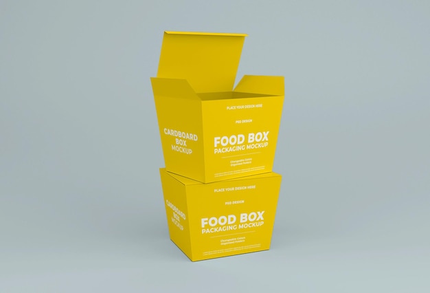 take away chinese food box mockup design