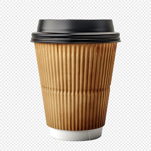 Take away coffee cup mockup on isolated transparent background