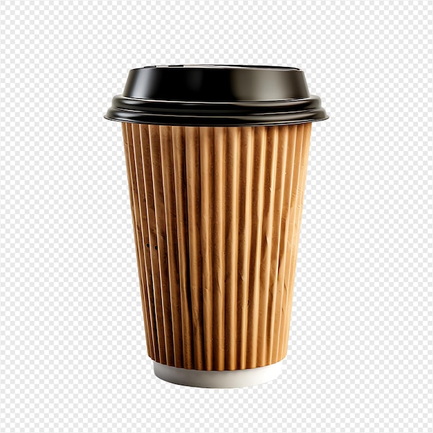 Take away coffee cup mockup on isolated transparent background