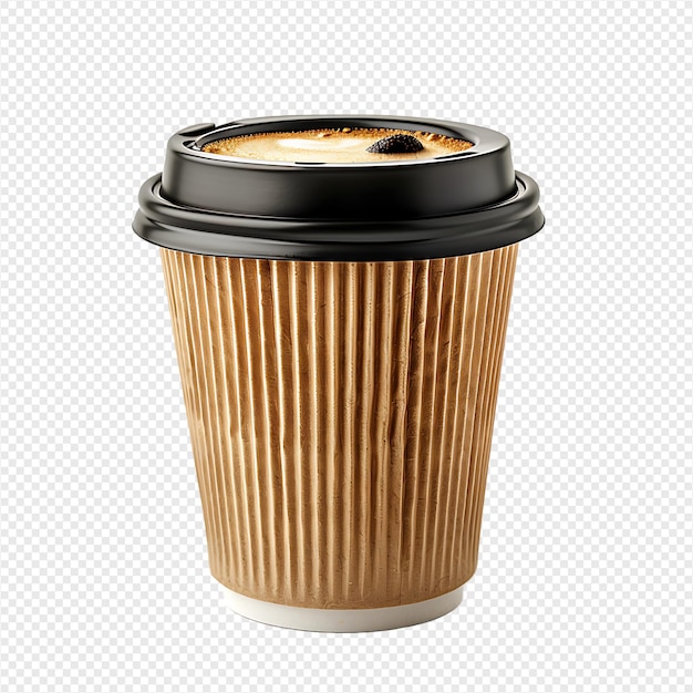 Take away coffee cup mockup on isolated transparent background