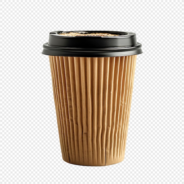 Take away coffee cup mockup on isolated transparent background