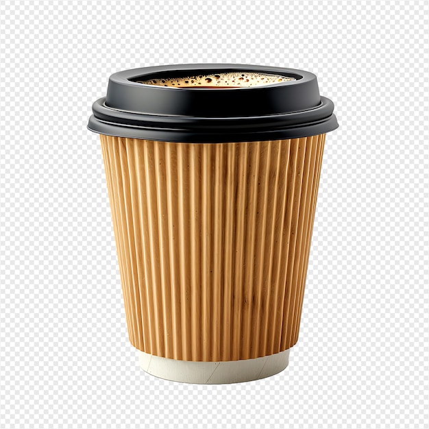 Take away coffee cup mockup on isolated transparent background