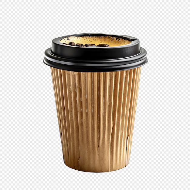 Take away coffee cup mockup on isolated transparent background