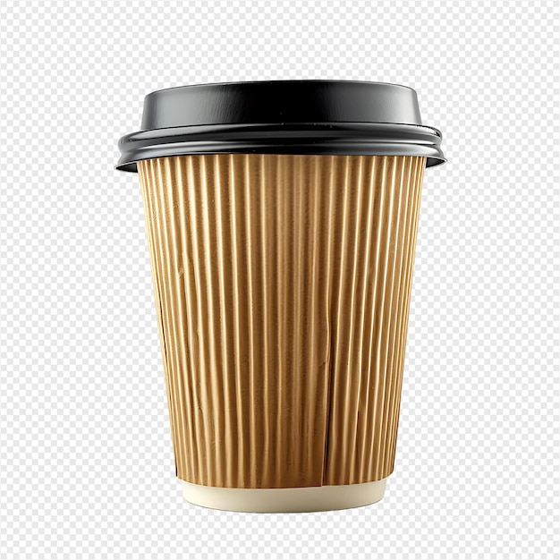 Take away coffee cup mockup on isolated transparent background