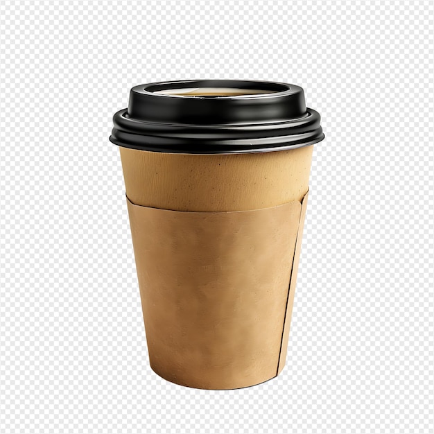 Take away coffee cup mockup on isolated transparent background