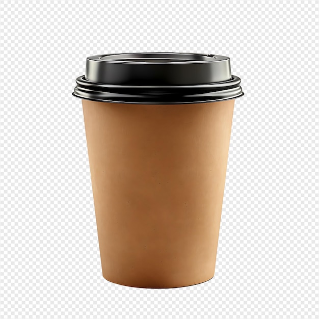 Take away coffee cup mockup on isolated transparent background