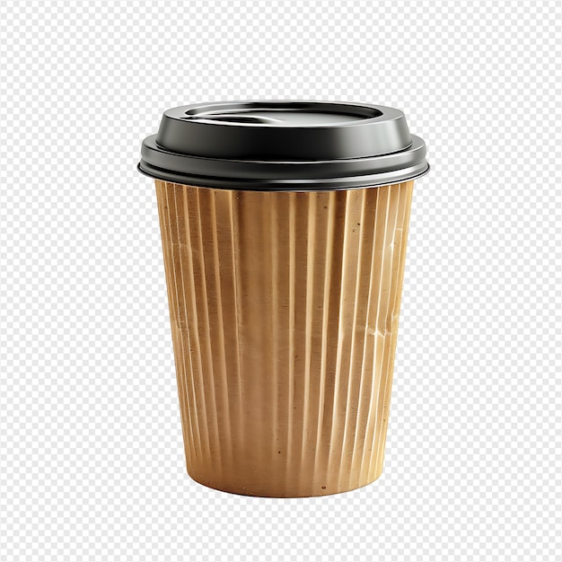 Take away coffee cup mockup on isolated transparent background