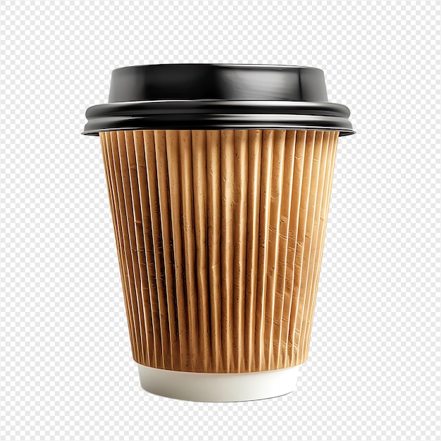 Take away coffee cup mockup on isolated transparent background